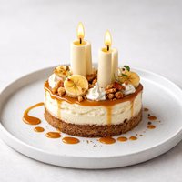 Edible Candles Decoration for Banana Bread Banoffee Cheesecake