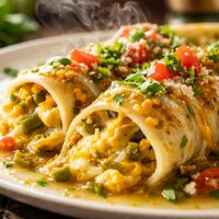Egg and Green Chile Enchiladas