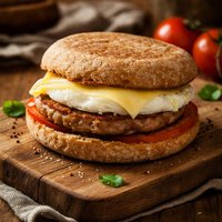 Egg and Sausage Breakfast Sandwich