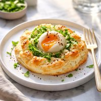 Egg in Cheese Meringue Nest