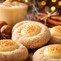 Egg Nog Thumbprint Cookies