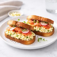 Egg Salad and Smoked Salmon Sandwiches