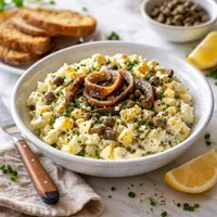 Egg Salad with Anchovies Spread