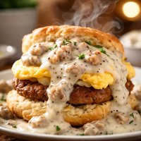 Egg Sausage Biscuits and Gravy