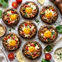 Egg Stuffed Mushrooms