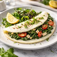 Egg White Omelet with Spinach or Chard