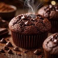 Eggless Milkless Chocolate Muffins