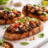 Eggplant Aubergine Bruschetta