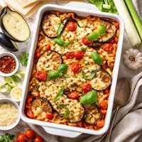 Eggplant Aubergine Tomato and Leek Lasagna