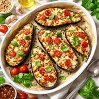 Eggplant Baked with Cheeses
