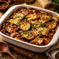 Eggplant Onion and Cheese Bake