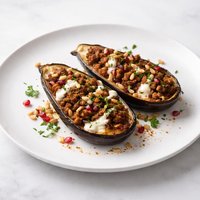 Eggplant with Lamb and Pine Nuts