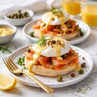 Eggs Benedict for Two with Smoked Salmon