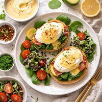 Eggs Benedict with Mock Hollandaise Sauce