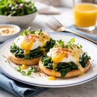Eggs Florentine Breakfast Menu Lite Bleu