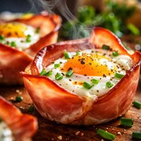 Eggs in a Ham Cup