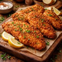 Egyptian Chicken Panne Breaded Fried Chicken Breasts
