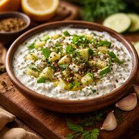 Egyptian Garlic Yogurt Cucumber Salad