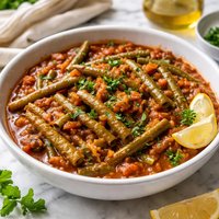 Egyptian Green Beans in Tomato Sauce
