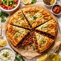 Egyptian Spicy Meat Pie in a Phyllo Crust