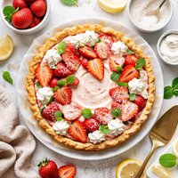Elegant Light Strawberry Pie