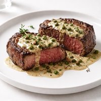 Elk Steaks with Green Peppercorn Sauce