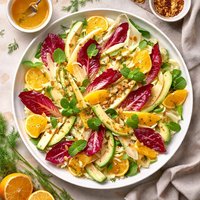 Endive and Fennel Salad with Mint and Orange Blossom Dressing