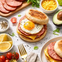 English Muffin Canadian Bacon and Egg