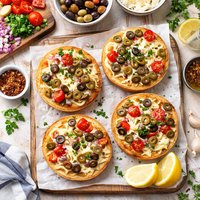 English Muffin Olive Cheese Melts