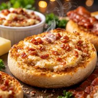 English Muffins with Bacon Butter
