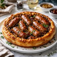 English Sausage Upside Down Pie