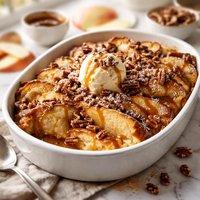 English Toffee Apple Bread and Butter Pudding