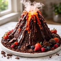 Erupting Volcano Cake
