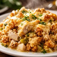 Escalloped Turkey and Dressing