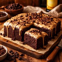 Espresso Brownie Cake with Kahlua Icing