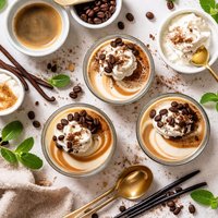 Espresso Marbled Panna Cotta