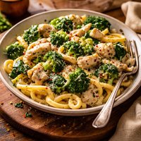 Even Easier Chicken Broccoli or Spinach Alfredo