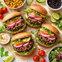 Extra Healthy Black Bean Burgers