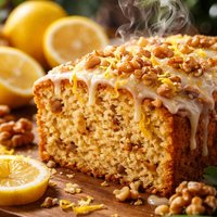 Extreme Lemon Walnut Cake