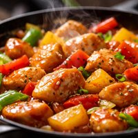 Extreme Low Fat Sweet and Sour Skillet Chicken