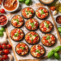 Fake Out Mini Pizzas Eggplant