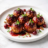 Fall Balls Turkey Meatballs with Cranberry Glaze
