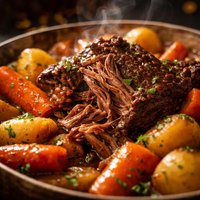 Fallin to Pieces Pot Roast with Carrots and Potatoes