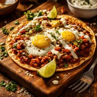 Fantastic Huevos Rancheros with Cumin Lime Cream