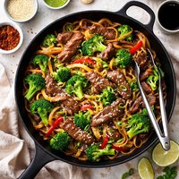 Fantastic Skillet Beef and Broccoli Lo Mein