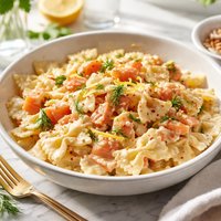 Farfalle Al Salmone Affumicato Pasta with Smoked Salmon Cream