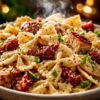 Farfalle Bow Tie Pasta with Chicken Sun Dried Tomatoes