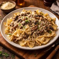 Farfalle with Creamy Wild Mushroom Sauce