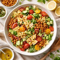 Farfalle with Roasted Chickpeas