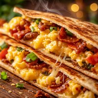 Fast Breakfast Quesadilla